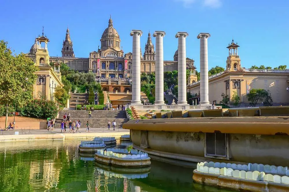 The Mnac Museu Nacional D'art De Catalunya Art Museum in Barcelona, Spain.