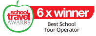 Icon of the School Travel Awards noting that WST is the 6x winner of the award for 'Best School Tour Operator'