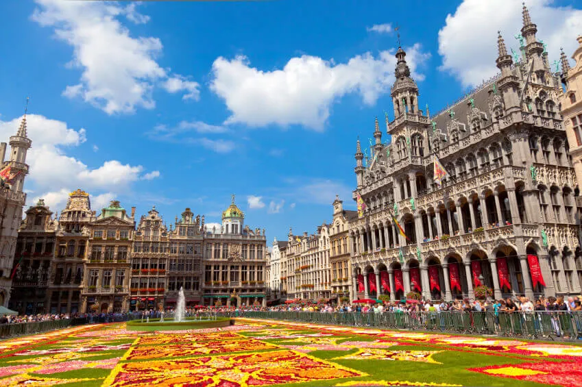 The gardens of the Brussels Grand Palace in Belgium.