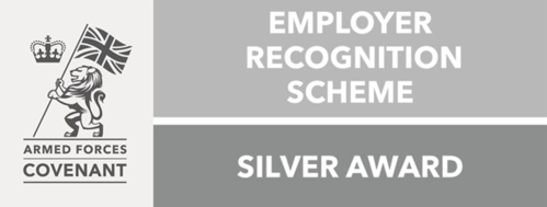 A silver award from the Armed Forces Covenant's employer recognition scheme.