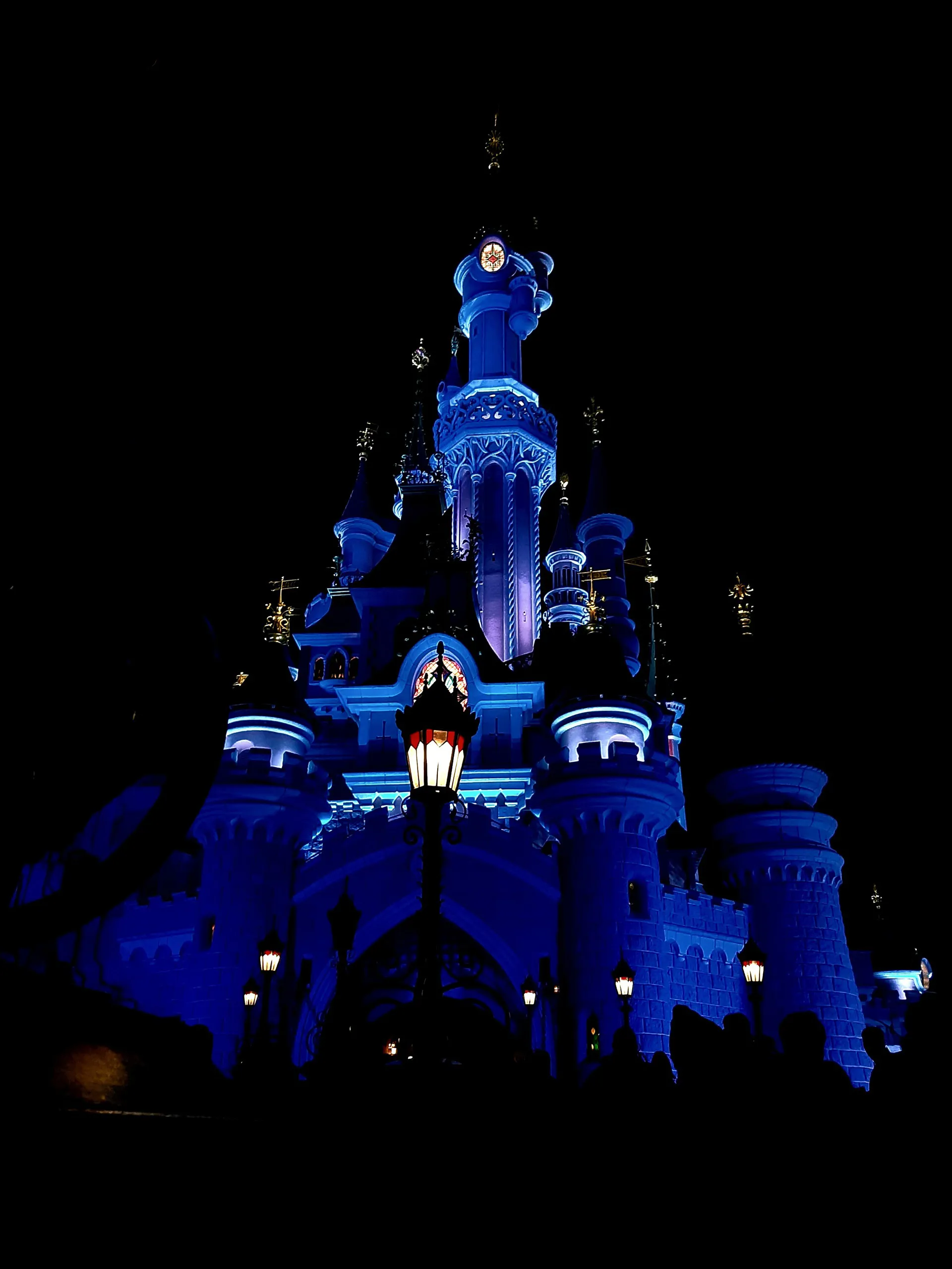 Disneyland Paris castle at night taken by a student at a Study Experiences seminar