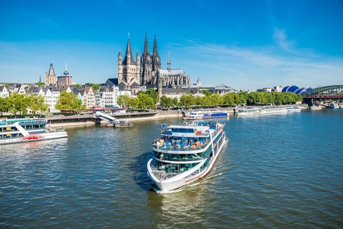 A boat on the River Rhine.